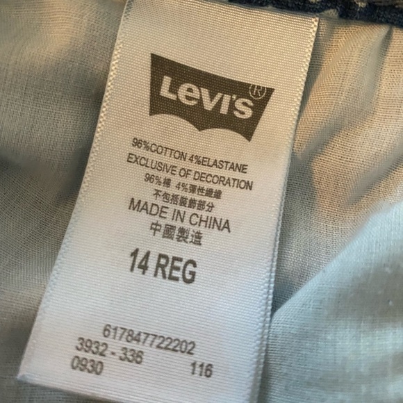 Levi’s Girls Blue Knit Shorty Shorts Girls 14 regular - Picture 9 of 10